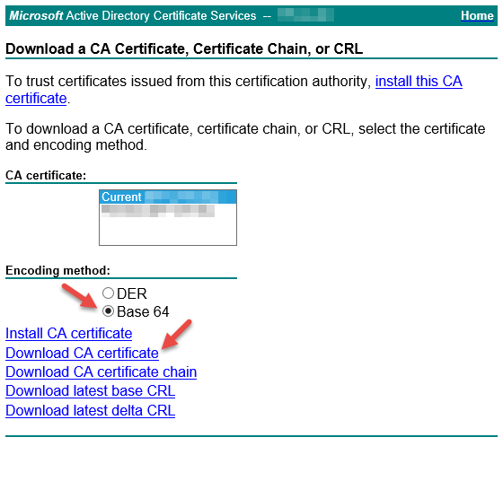 Download CA Certificate